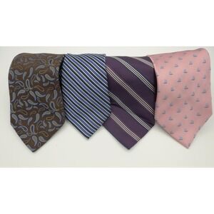 Beau Brummel Tie Lot Mens Silk Striped Paisley Nautical Set Dress Neckties‎